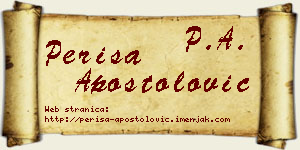 Periša Apostolović vizit kartica
